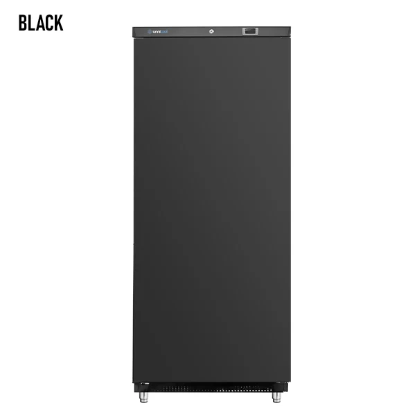 Schwarzer Kühlschrank – 600 l – +2 °C bis +10 °C