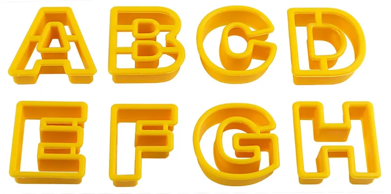 Ausstecher Buchstaben klein Polyamid 26tlg