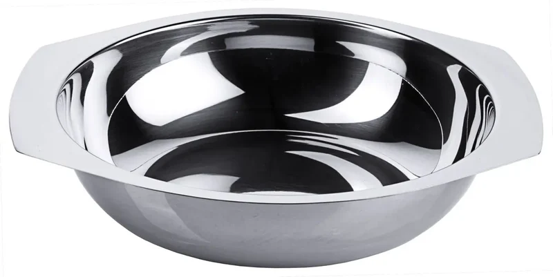 Edelstahl Beilageschüssel flach 0,8 l