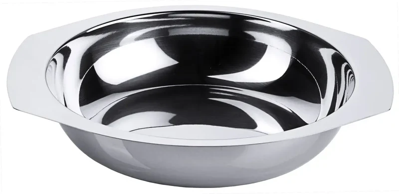 Edelstahl Beilageschüssel flach 0,6 l