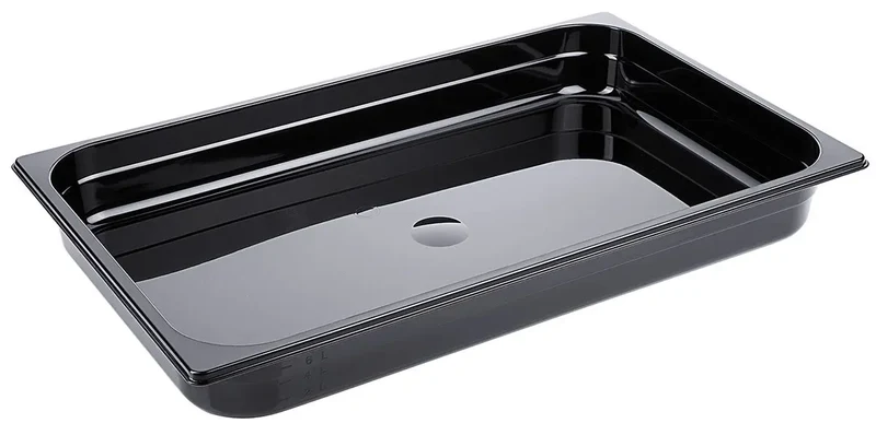 GN-Behälter aus Polycarbonat schwarz Tiefe 65-150mm