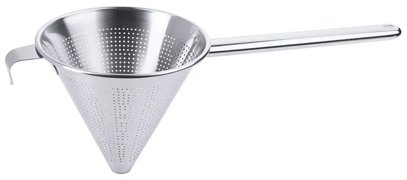 Edelstahl Spitzsieb Rundgriff 16 cm