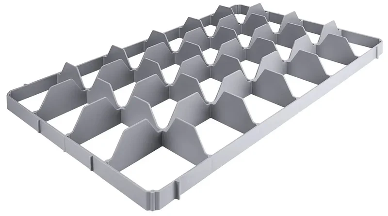 Einsatz für 24 Gläser unten für Transportkästen 60 x 40 cm