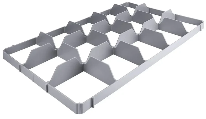 Einsatz für 15 Gläser unten für Transportkästen 60 x 40 cm