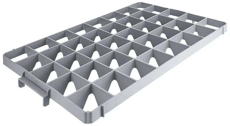 Einsatz für 40 Gläser oben Transportkästen 60 x 40 cm