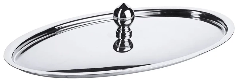Edelstahl Knopfdeckel oval /260