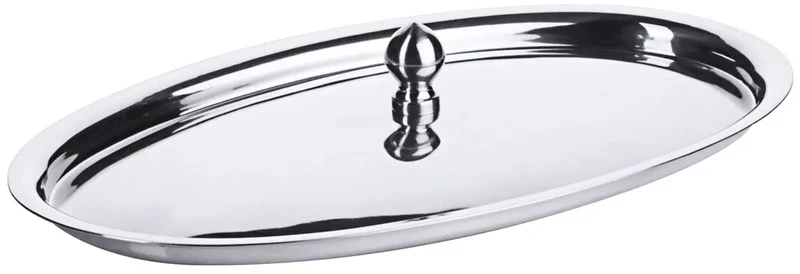 Edelstahl Knopfdeckel oval /180