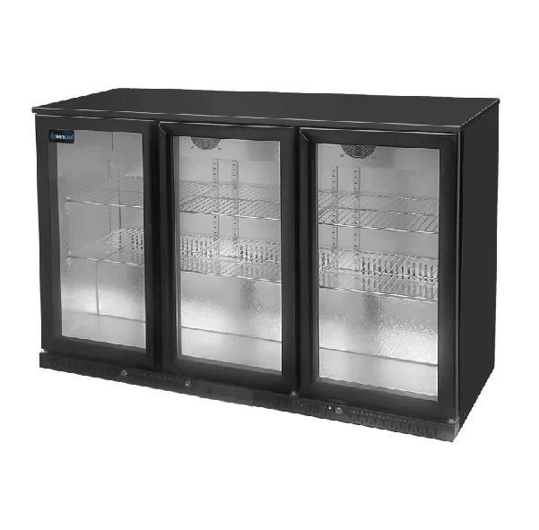 Barcooler Black 3 Doors - 1350x525xH900mm