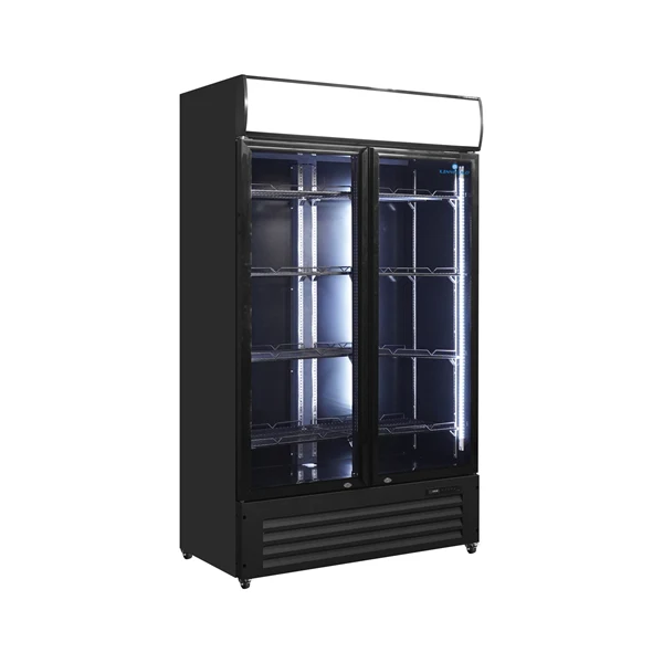 2-Door Glass Display Refrigerator 900L – Professional Display Fridge