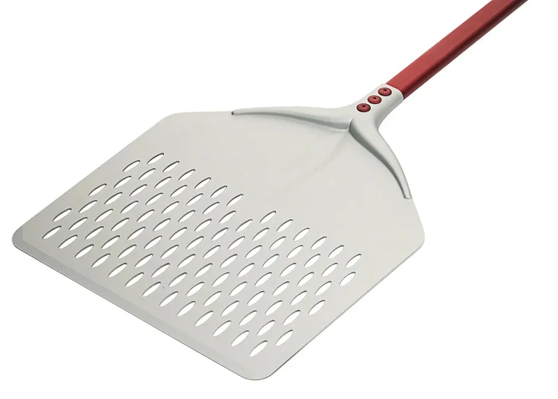 Alu Pizzaschaufel gelocht rechteckig Gesamtlänge 155 - 175cm