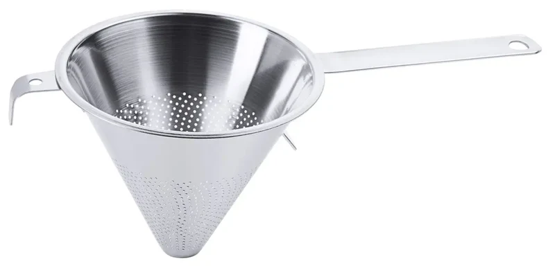 Edelstahl Spitzsieb mit Flachgriff 16 cm
