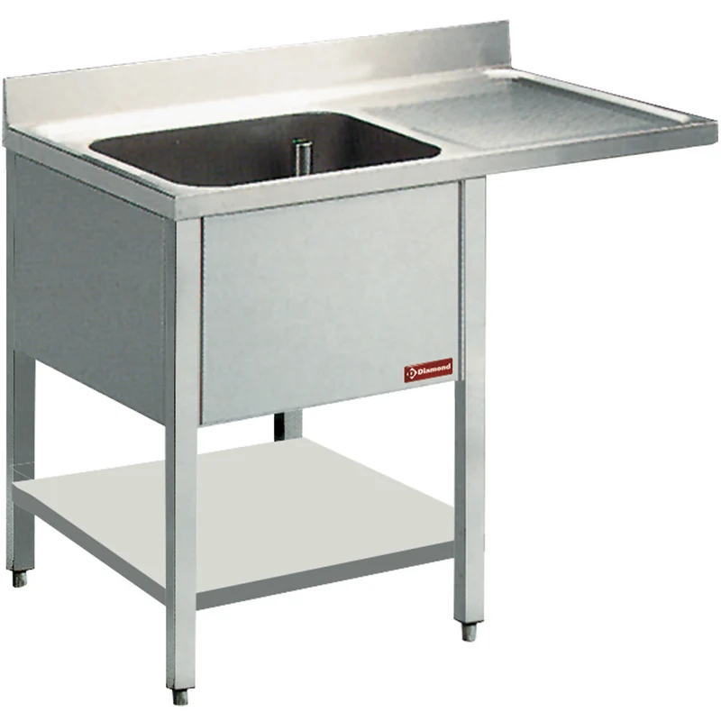 Spültisch 1 Becken und 1 Abtropffläche - L1411VD