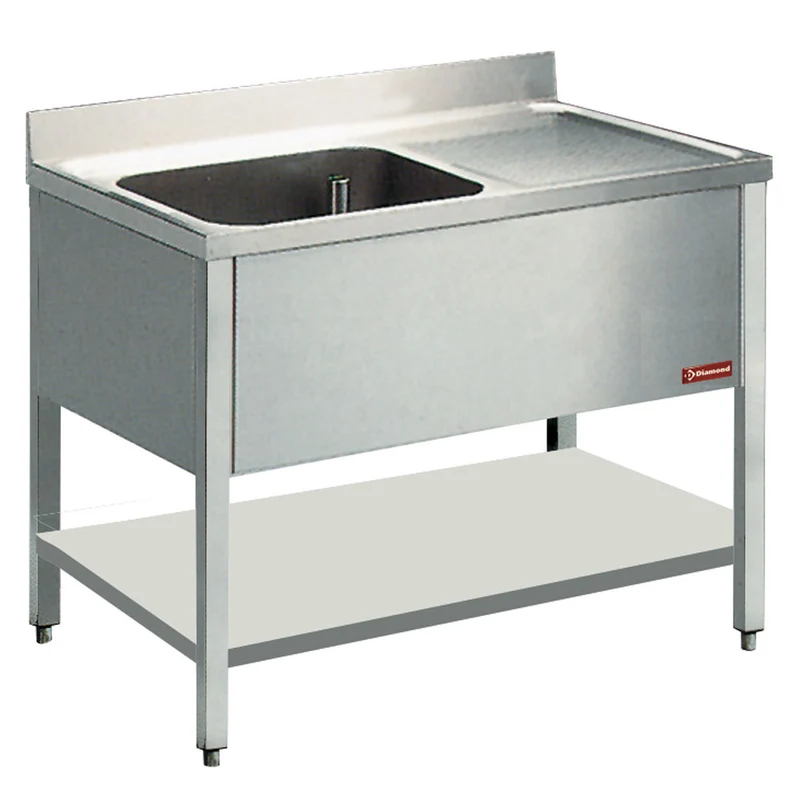 Spültisch 1 Becken und 1 Abtropffläche - L1211D/6-D