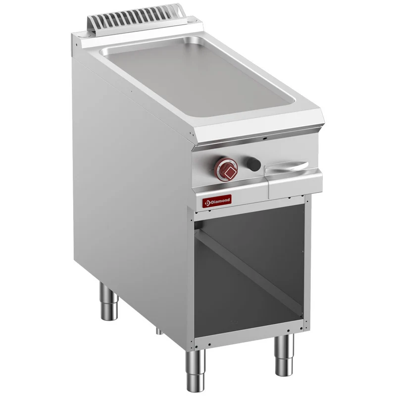 Gas Grillplatte glatt module 1/2, auf offenem Unterschrank - G9/PLA4-N