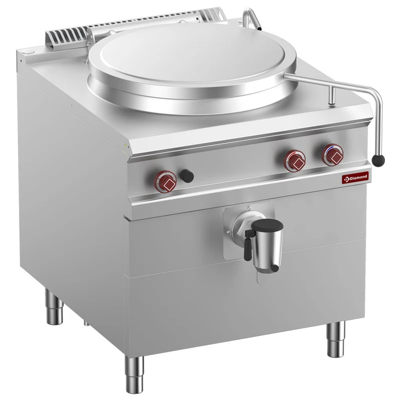 Gas-Kochkessel, Becken 100 Lit., direkt beheizt, auf Unterbau - G9/M10D8-N