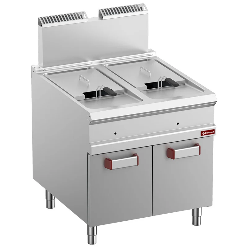 Gasfritteuse 2 Becken 18 Lit. (2x 18 kW), auf Unterschrank - G9/F36A8-N