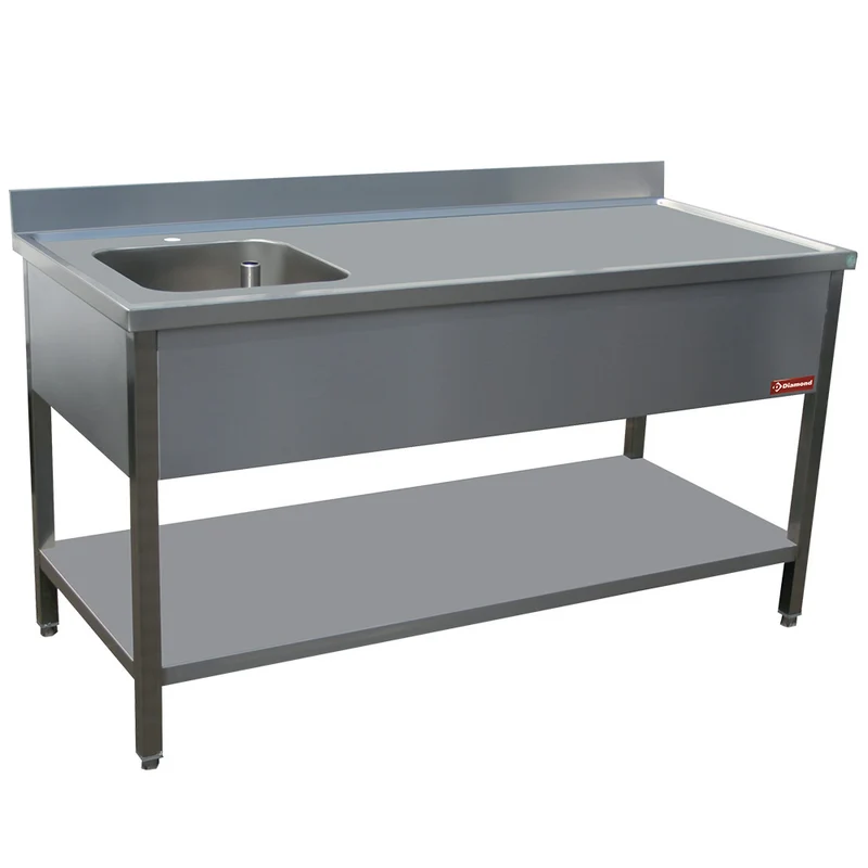 Spültisch 1 becken links 400x400xh275 - TV1471S-D