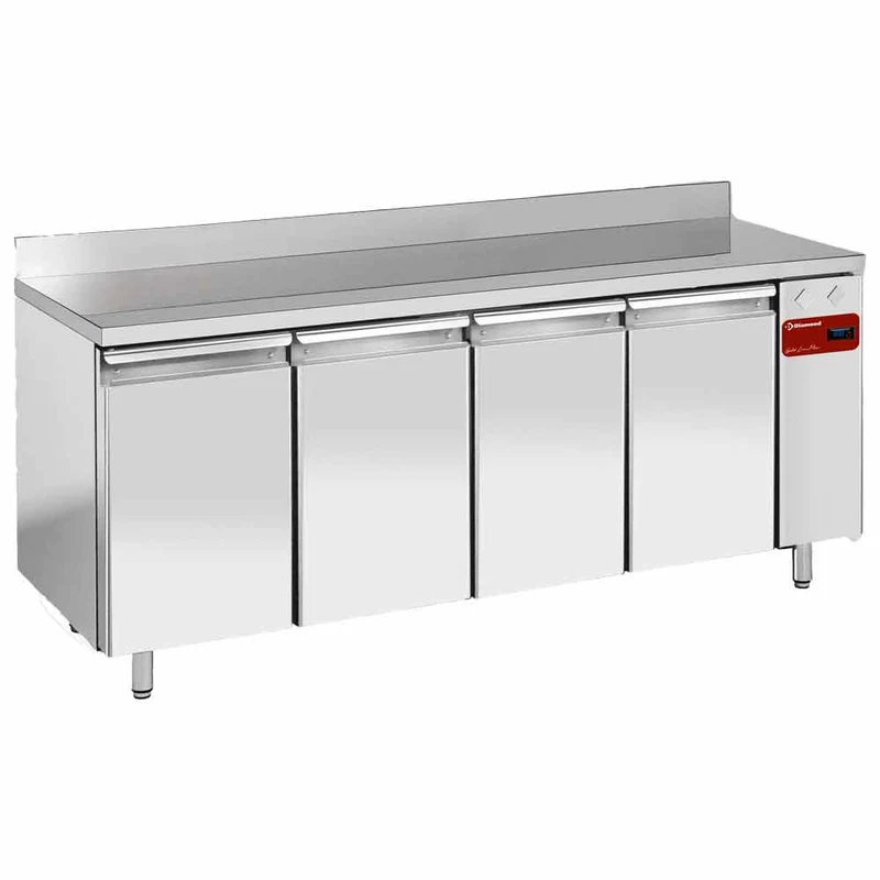 Wandkühltisch, belüftet, 4 Türen GN 1/1, 550 Liter (ohne Aggregat) - TS4N/HA