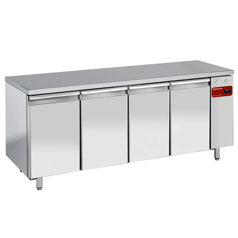 Kühltisch, belüftet, 4 Türen GN 1/1, (ohne Aggregat) - TS4B/H