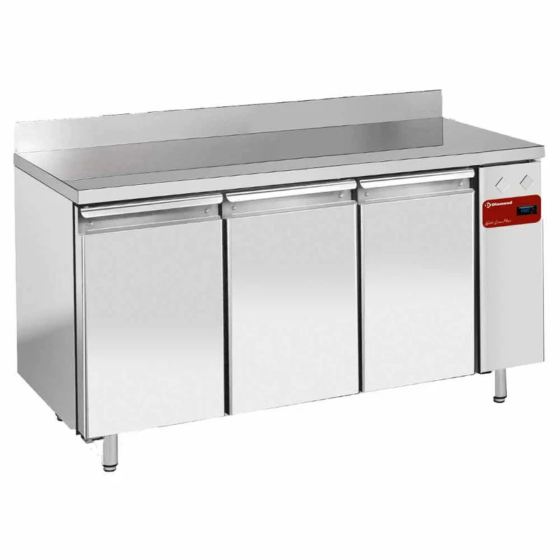Wandkühltisch, belüftet, 3 Türen GN 1/1, 405 Liter (ohne Aggregat) - TS3N/HA