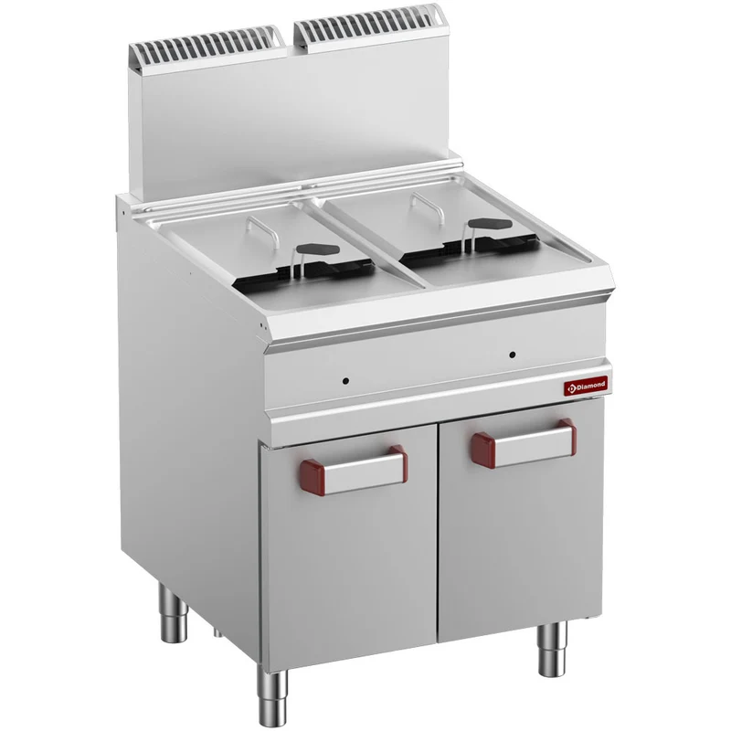 Gasfritteuse, 2 Becken, 14 Liter auf Unterbau - G7/F28A7-N