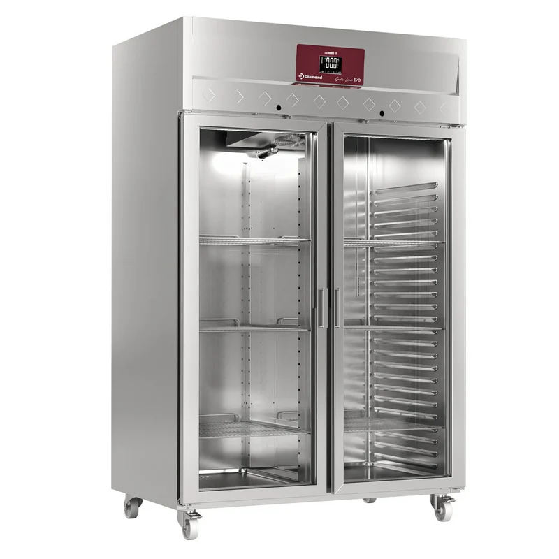gefrierschrank 1400 Liter, 2 Glastüren GN 2/1, Auf Rädern - IE140/R9G