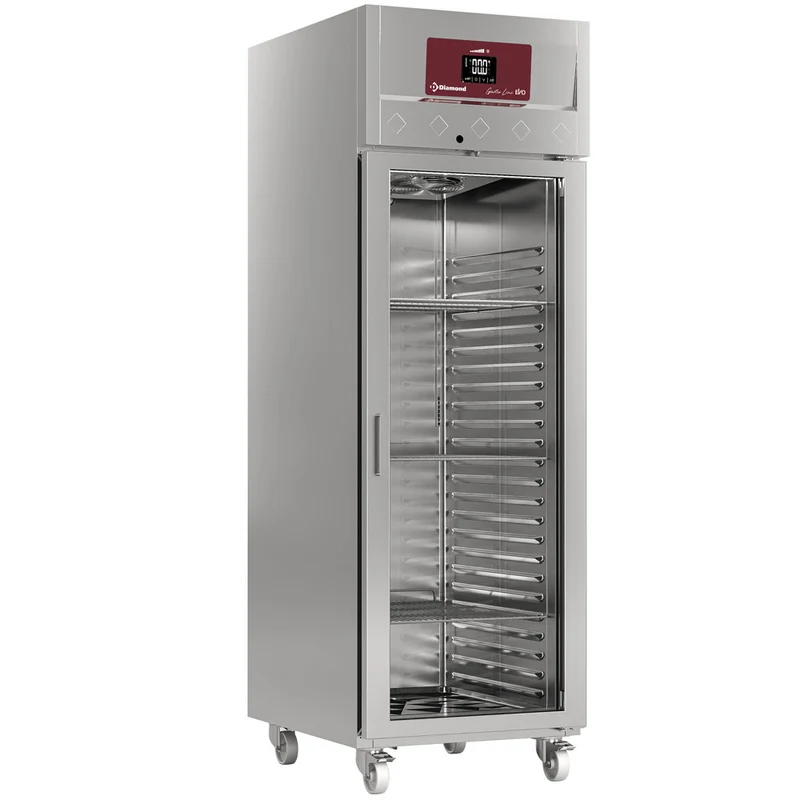 Tiefkühlschrank 700l mit 1 Glastür GN 2/1, Auf Rädern - IE70/R9G