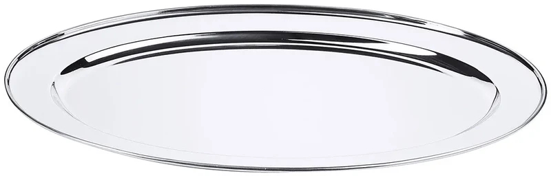 Edelstahl Bratenplatte oval 55 cm