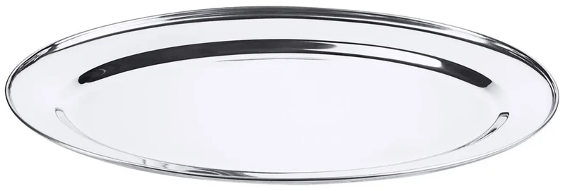 Edelstahl Bratenplatte oval 45 cm