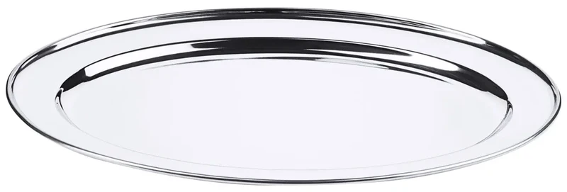 Edelstahl Bratenplatte oval 40 cm