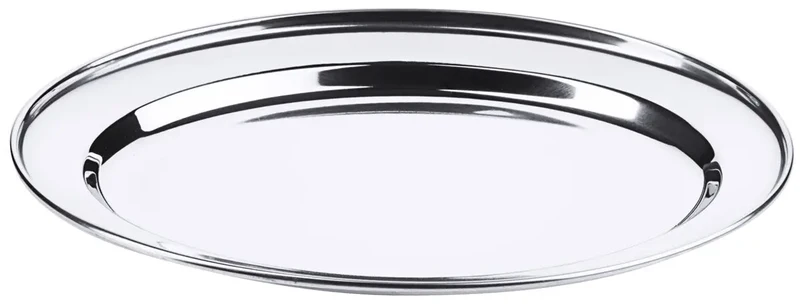 Edelstahl Bratenplatte oval 30 cm