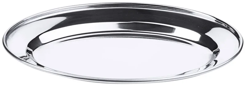 Edelstahl Bratenplatte oval 25 cm