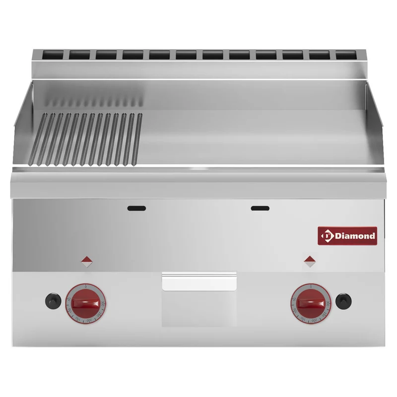 Gas Grillplatte 2/3 glatt und 1/3 gerillt -Top- - G60/PM6T-N