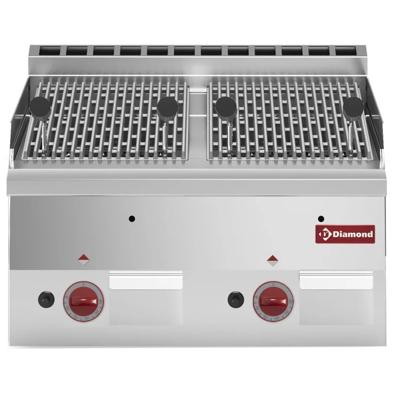 Gas Lavasteingrill mit Rost aus Gusseisen -Top- - G60/GPL6T-N