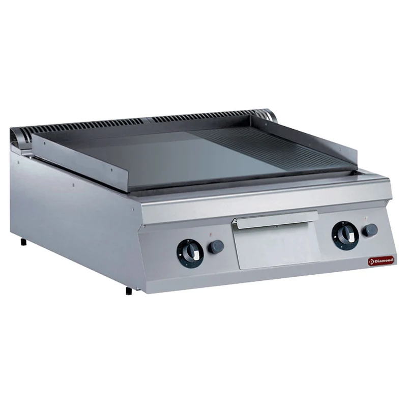 Gas Grillplatte 2/3 glatt und 1/3 gerillt -TOP- - G22/PM8T-NE