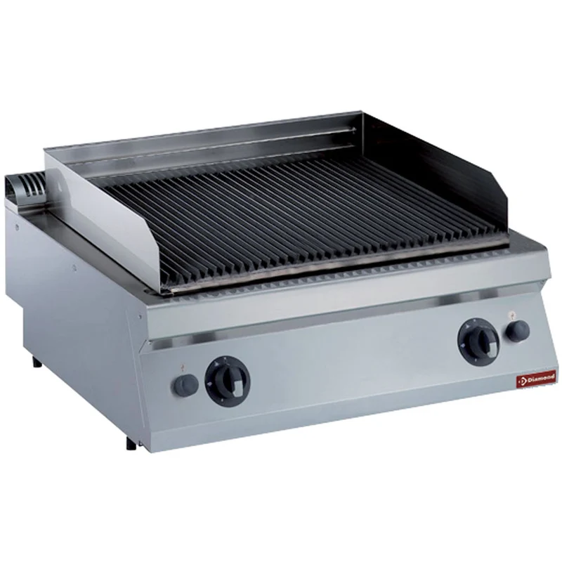 Gas Lavasteingrill, Grillfläche aus Gusseisen 1 Mod. -TOP- - G17/GPL8T-NG