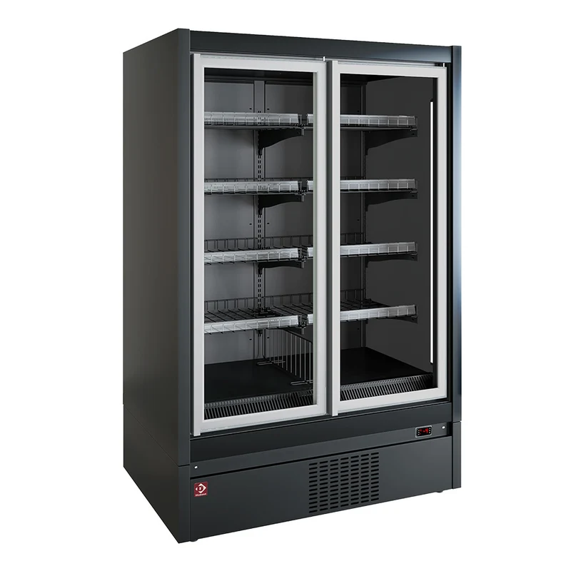 Kühlschrank, Selbstbedienung, Schwenktüren - Schwarze Dekoration - TCM16-D5