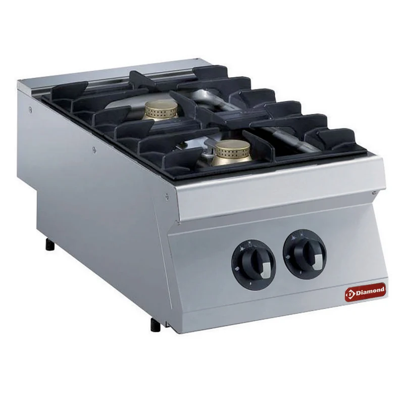 Gasherd, 2 Brenner, 2x 5,5 kW -TOP- - G17/2F4T-N