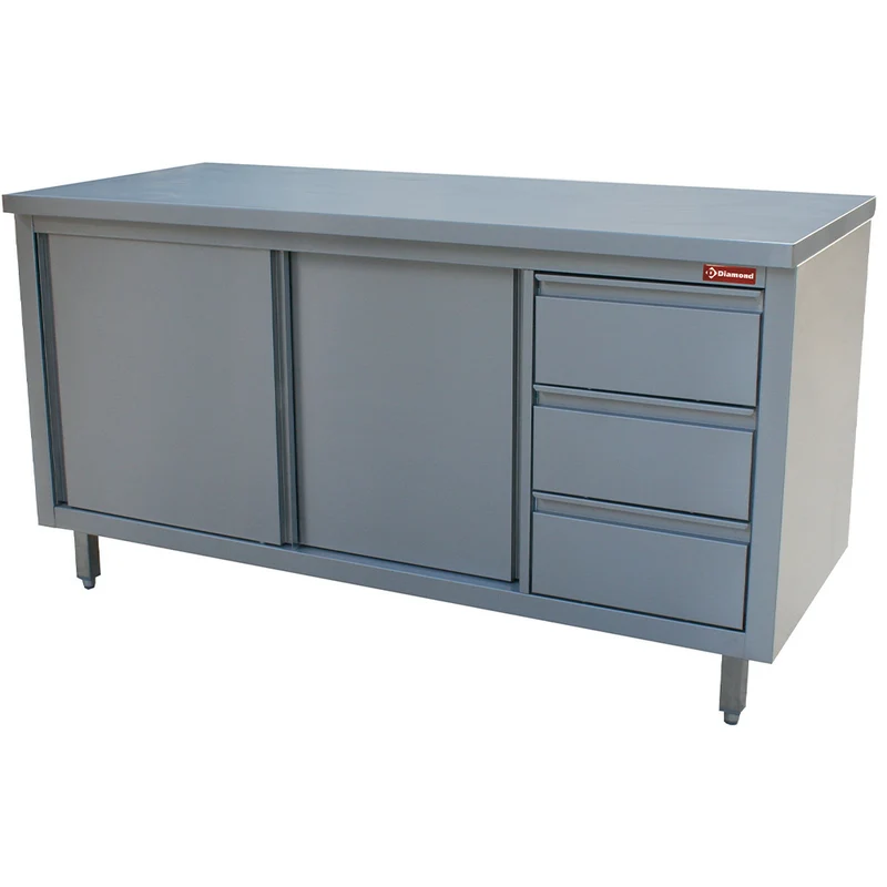 Arbeitsschrank und 3 Schubladen rechts - TA167CD/B