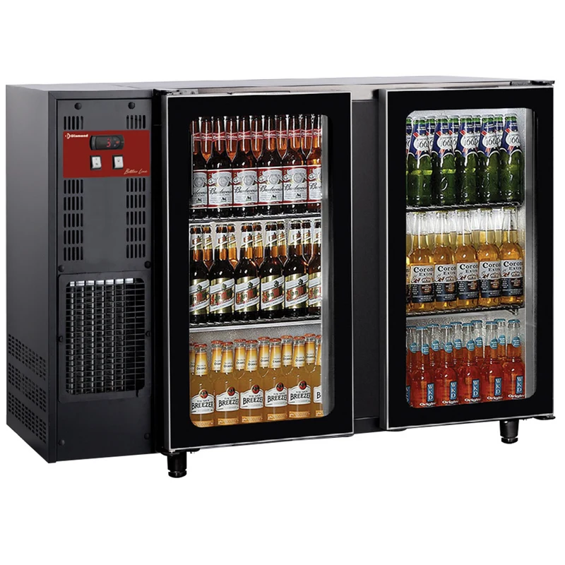 Flaschenkühlschrank 2 Glastüren, 375 Liter - TAVT/2G-R2
