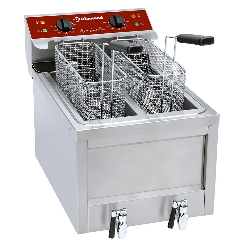 Elektro-Fritteuse 2 x 8 Lit. - TOP - FSM-2V5ET/S
