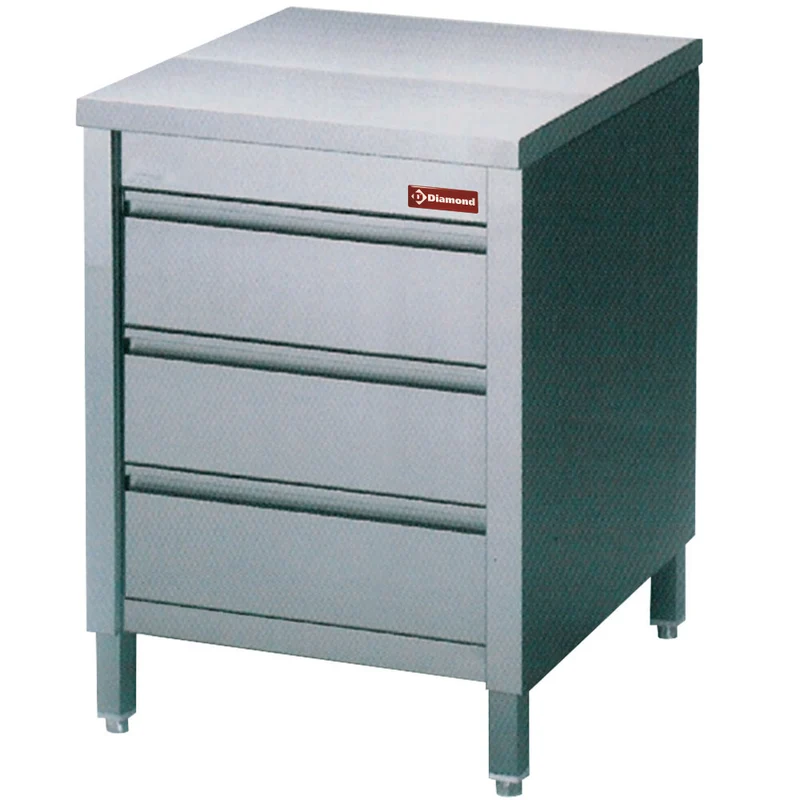 Arbeitsschrank mit 3 Schubläden GN1/1 - TACS67/B