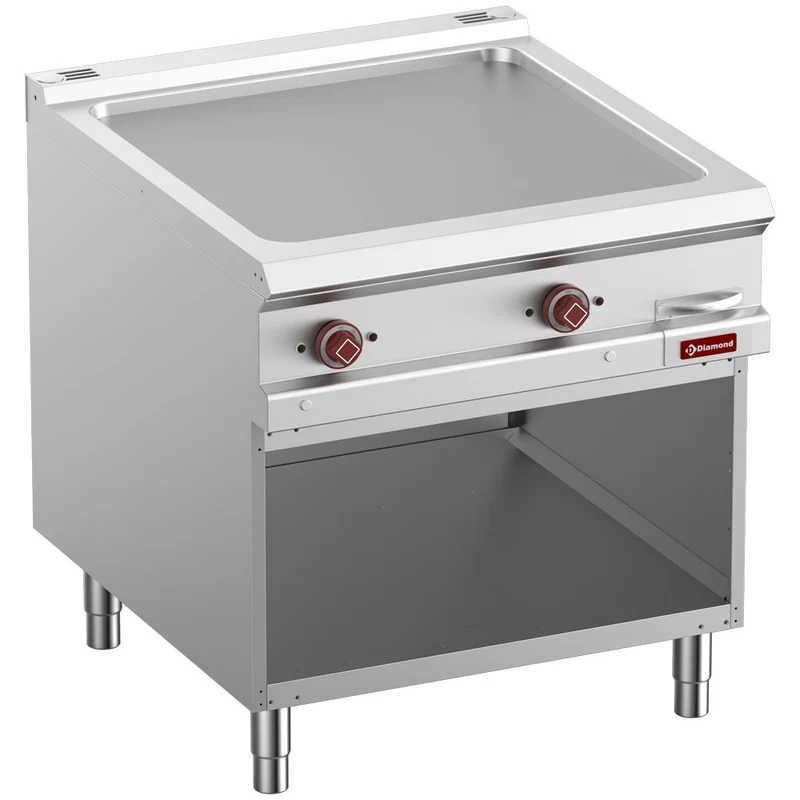 Elektro-Grillplatte, glatt, Modul 1/1, offener Unterbau - E9/PLA8-N