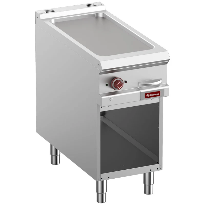 Elektro-Grillplatte, glatt, Modul 1/2, offener Unterbau - E9/PLA4-N