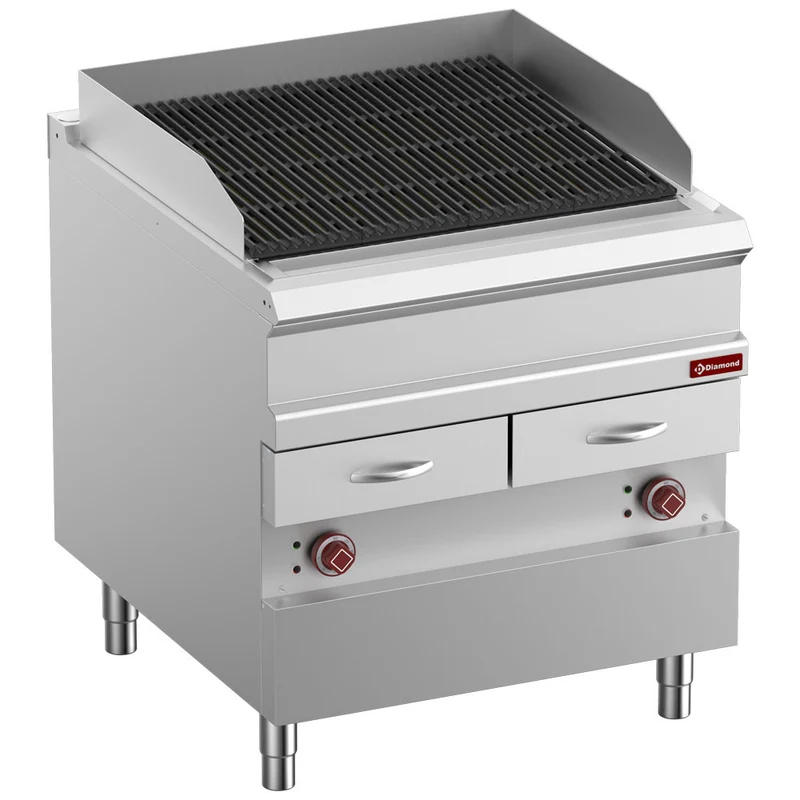 Elektrischer Dampfgrill, "doppelseitiger" Gusseisenrost, Modul 1/1 - E9/GVQA8-N