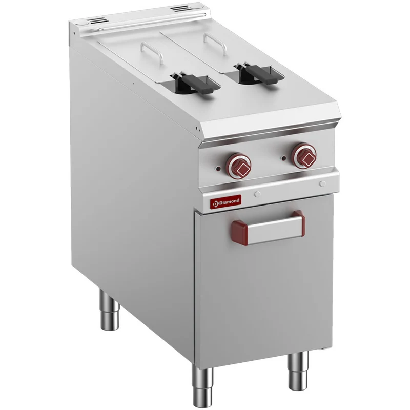 Elektro-Fritteuse 2 Becken 8 Lit., auf Unterschrank - E9/F2V8A4-N