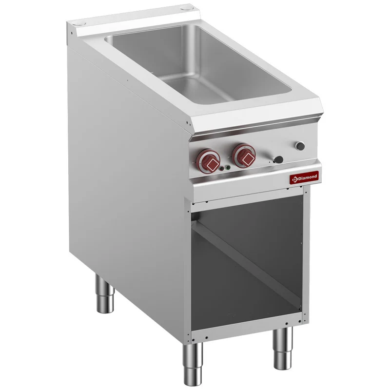 Elektro-Bain-Marie 4x GN 1/3-150mm, offener Unterschrank - E9/BMA4-N