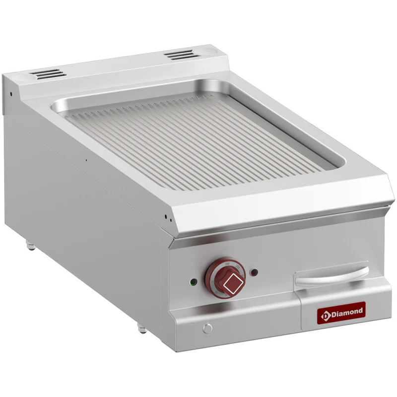 Elektro-Grillplatte mit Rillen, Modul 1/2 -Top- - E7/PR4T-N