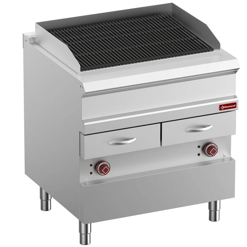Elektrischer Dampfgrill, "doppelseitiger" Gusseisenrost, Modul 1/1 - E7/GVQA8-N