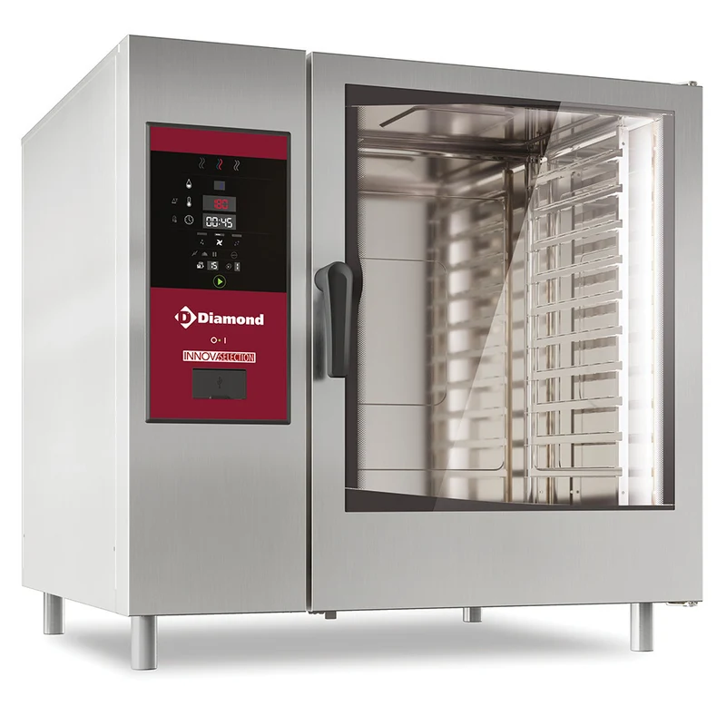 Kombidämpfer mit Boiler & Konvektion 10x GN2/1 + Reinigung - SBES/XC-12